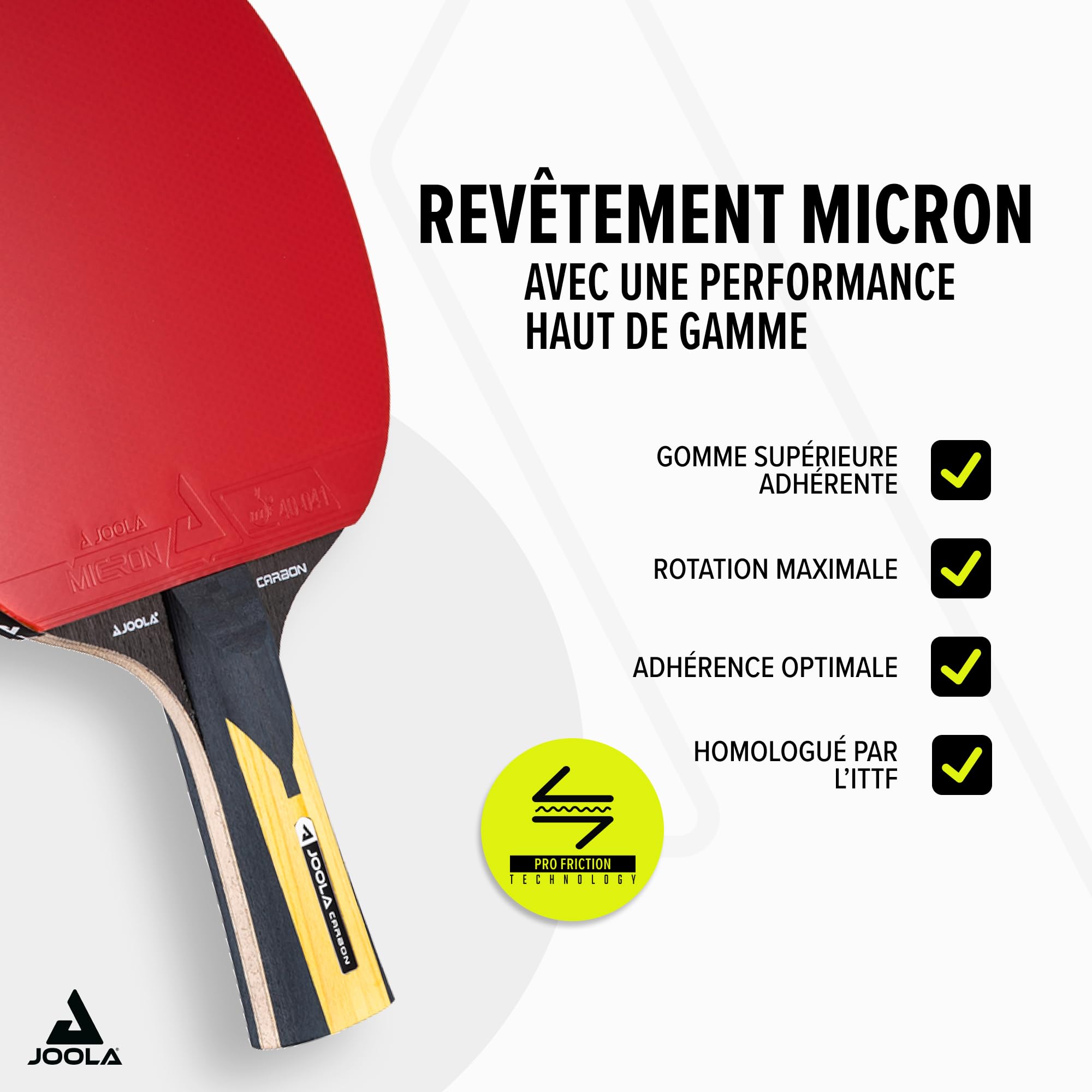 JOOLA CARBON PRO Raquette de tennis de table compétition ITTF