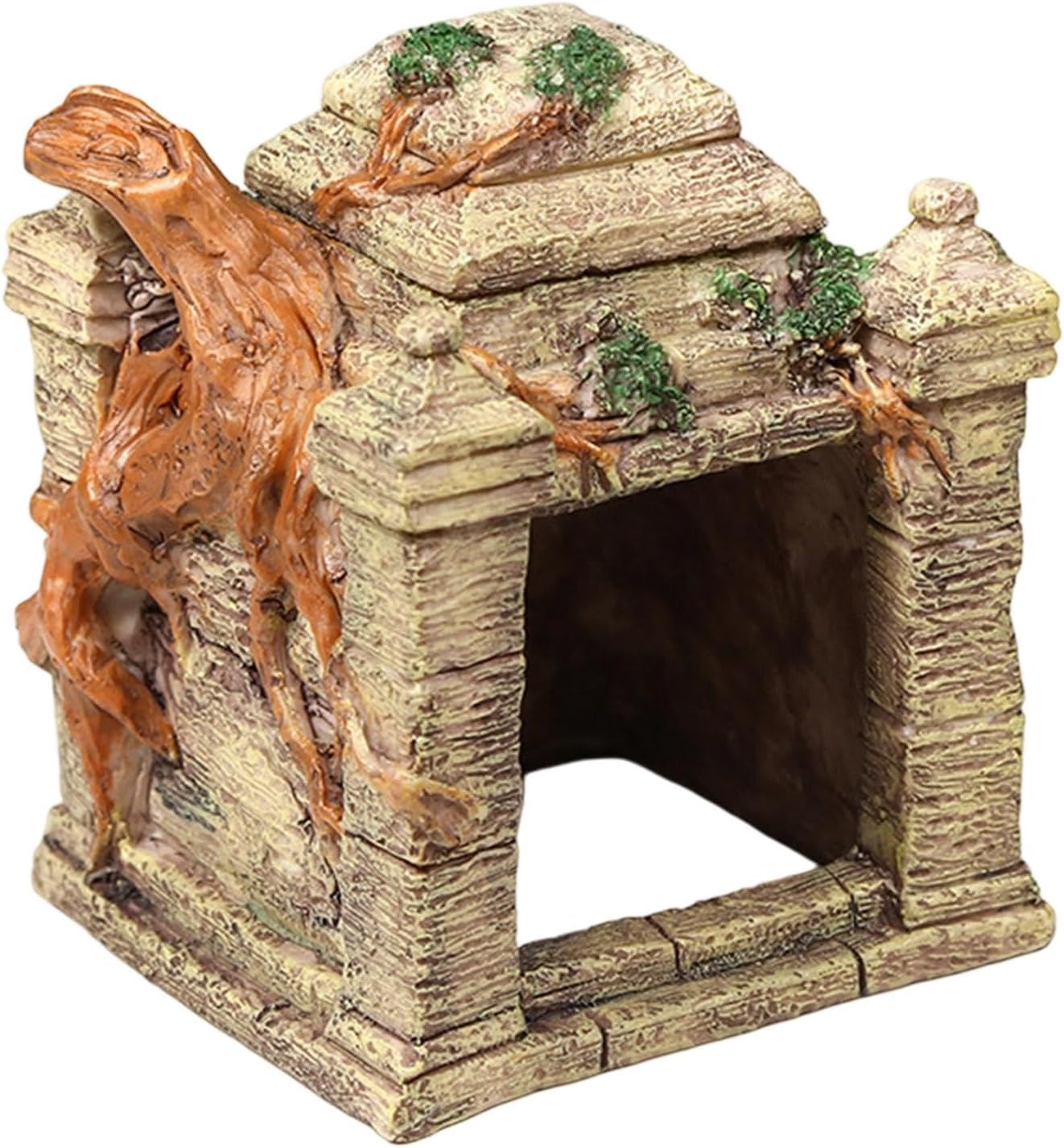 Reptiles Hideout Cave Aquarium House Playground Shelter Terrarium Habitat Decor Resin Rock for Lizard Hermit Crabs