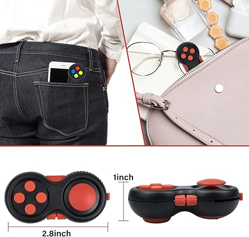 Miniatura 81 de WTYCD El Fidget Retro original: Juego de control clásico de goma Fidget Focus Toy con funciones de 8 vueltas y cordón - perfecto para aliviar