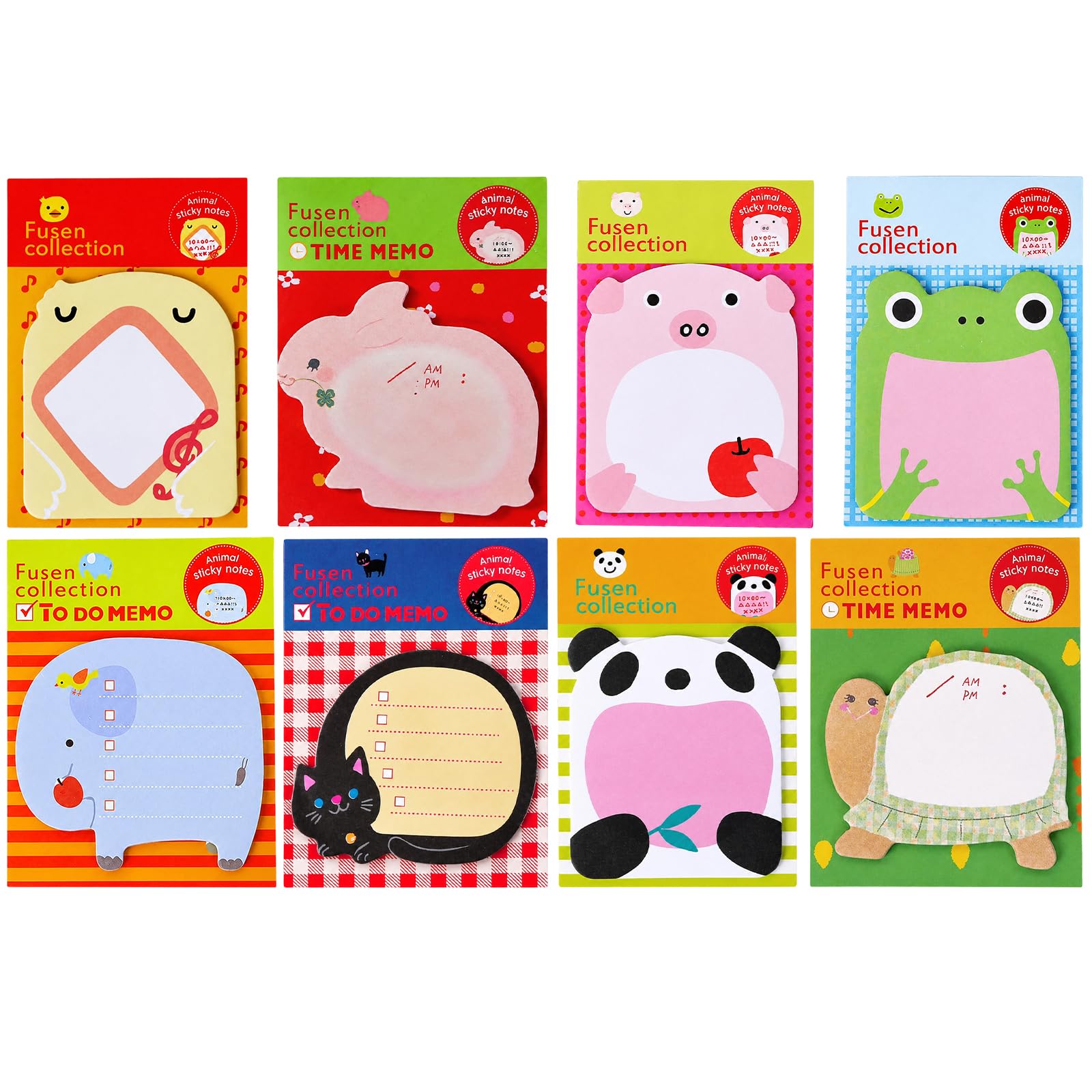 40Pcs Mini Notebooks for Party Bags,Cute Post It Notes, Cute Stationary Set with Mini Post It Notes, Fun Sticky Notes for School and Office Use, 8 Styles Multicolor Self Adhesive Memo Notes
