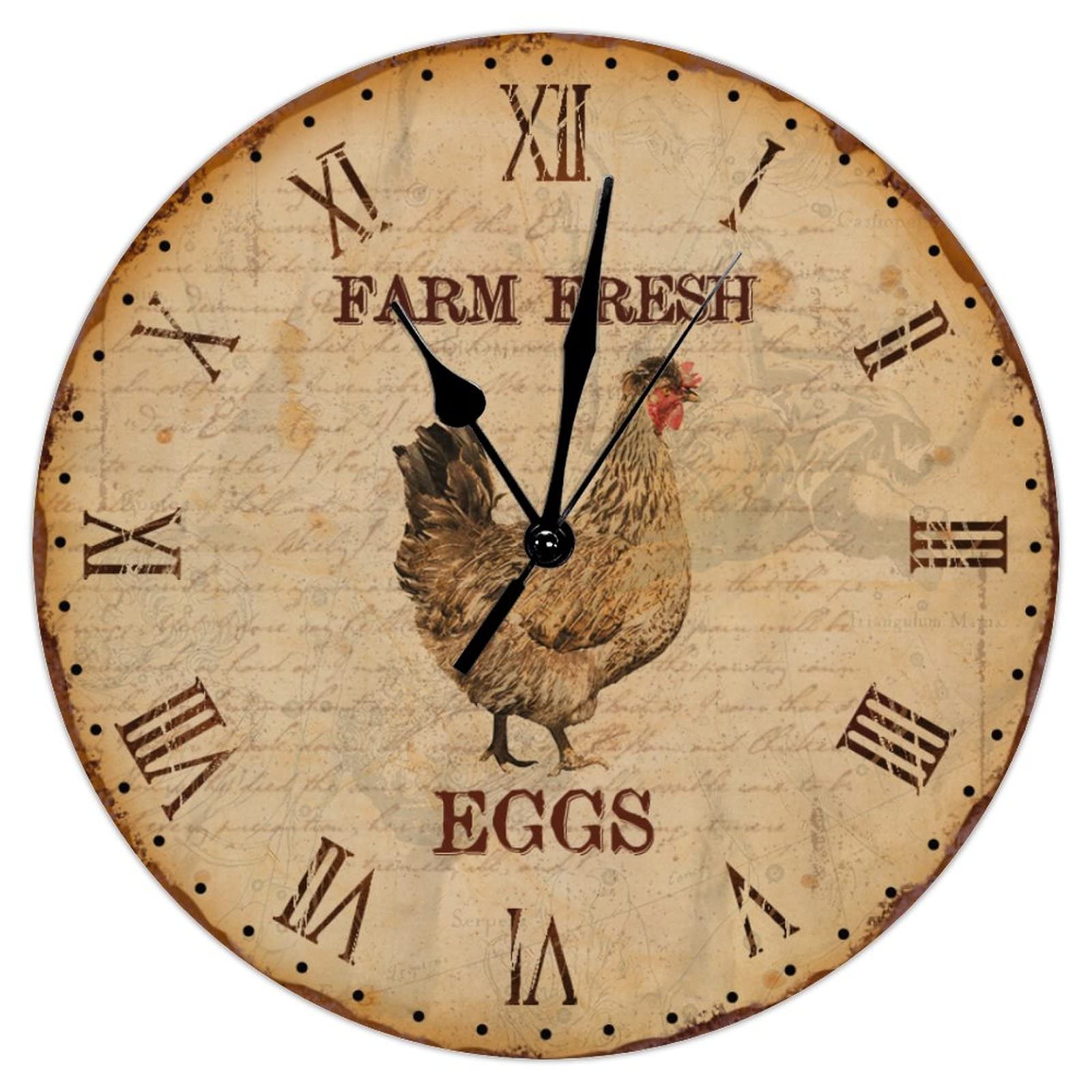 Horloge vintage oeufs frais pour décorer une salle à manger familiale