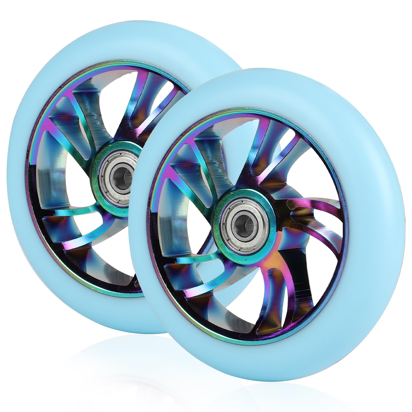 DBREAKS Stunt Scooter Ersatzrad 120mm mit ABEC 9 Kugellagern, Härtegrad 88A für Roller aller Art (Blau)