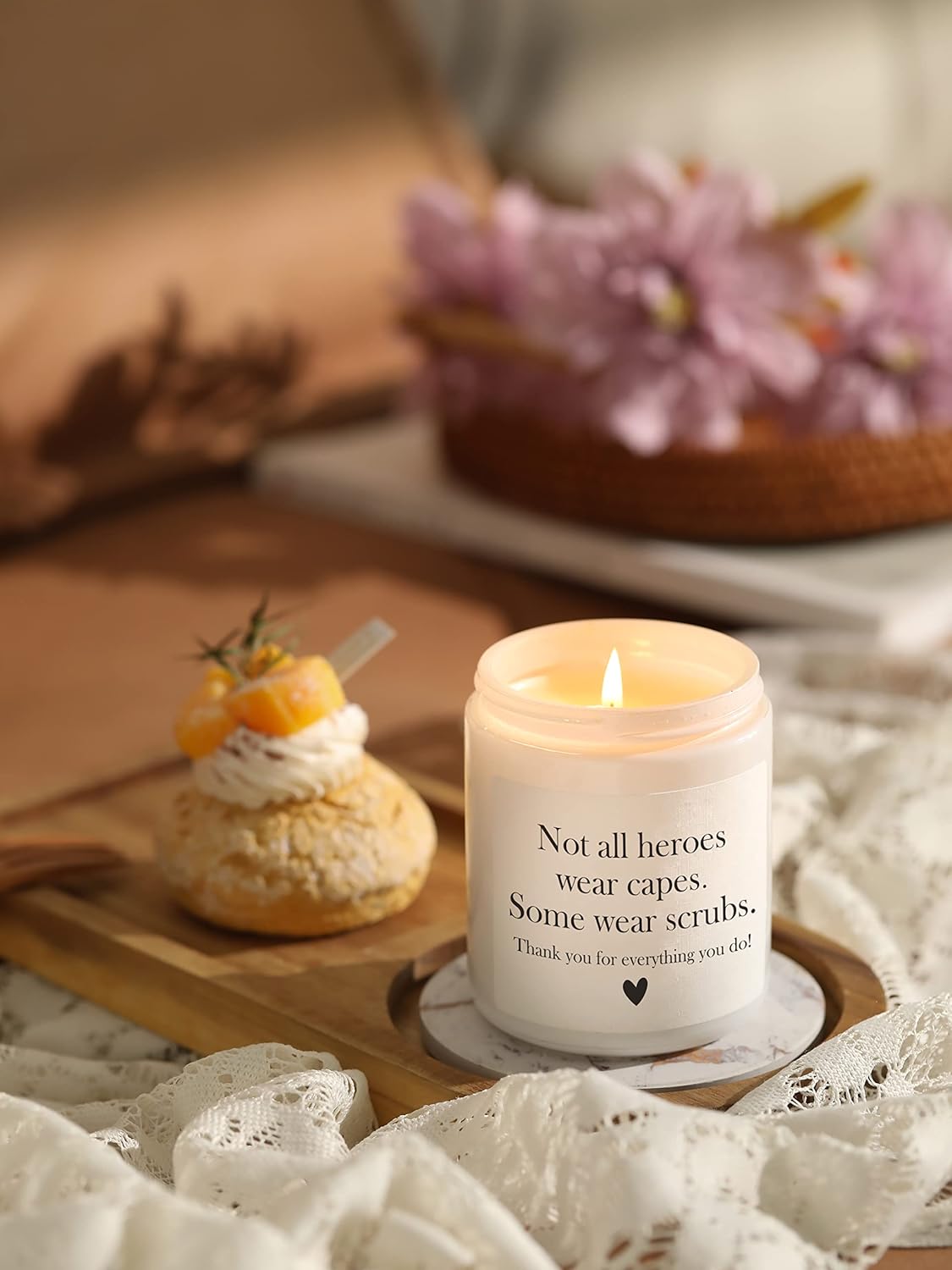 Nurse Week Gifts for Women Men, Nursing School Graduation Gift, Cool LPN RN Gifts for Nursing Students, Nurse Practitioner, New Future Nurses, 7oz Nurses Candle Gift, Vanilla Lavender Scent - Image 5