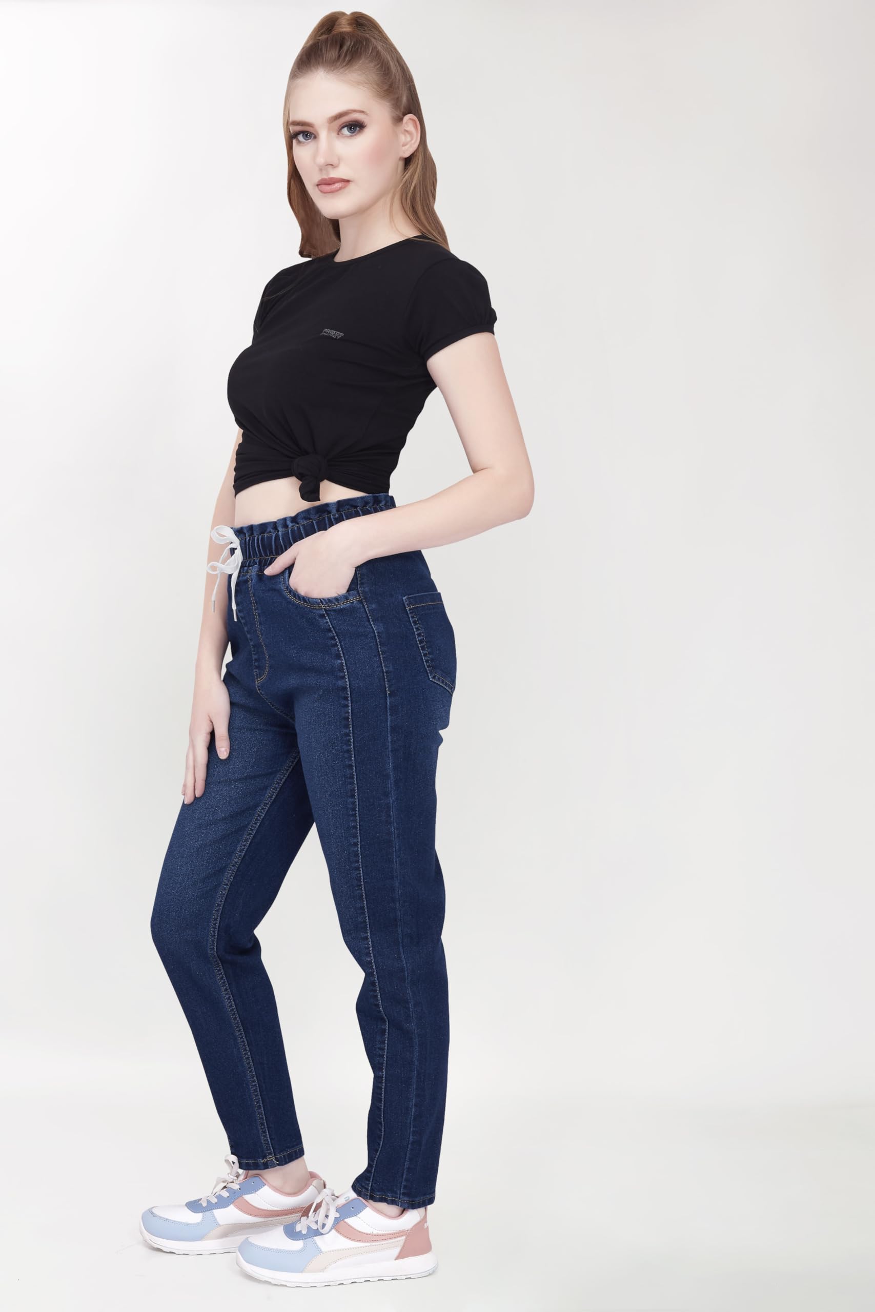 DIVISIVE Damskie dżinsy Mom Fit Denim