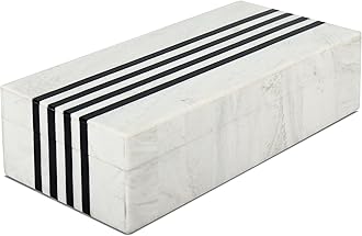 Handicrafts Home Handmade Mono Collection Decorative Jewelry Box Organizer – Keepsakes, Trinkets, and Home Decor – Antique Coffee Table Storage, Memory Box, Farmhouse Style Decor Sprint, 10x4.5x2.5