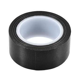 1Roll 2 x10m Black PTFE Teflon Tape Nonstick Tape 500F High-Temp Fiberglass Adhesive Tape