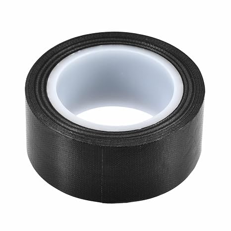 1Roll 2 x10m Black PTFE Teflon Tape Nonstick Tape 500F High-Temp Fiberglass Adhesive Tape