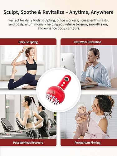 Miniatura 6 de Masajeador de drenaje linfático y herramienta de masaje anticelulitis, reduce las estrías y la celulitis, para piernas, brazos y vientre, máquina de