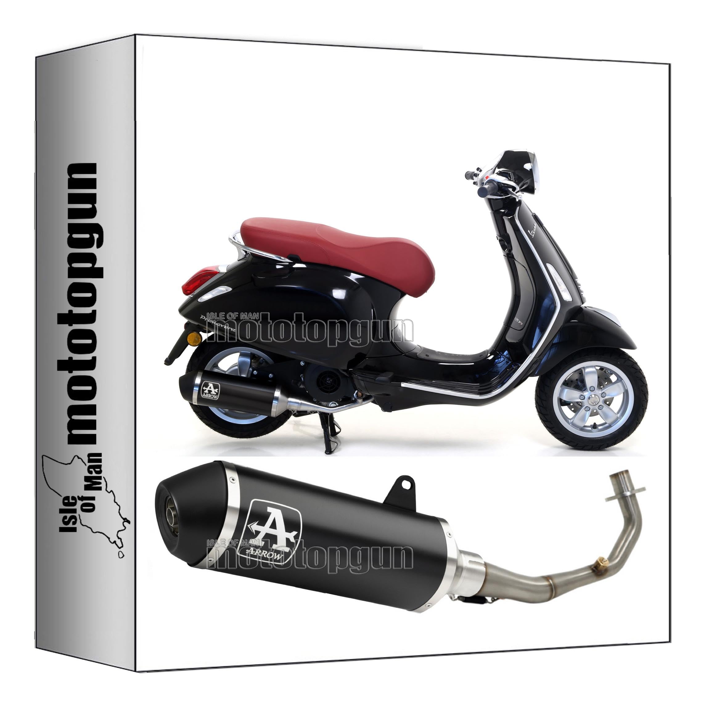 Escape completo Arrow 53504ANN 53050MI Piaggio Vespa Primavera 150 2015 negro 3