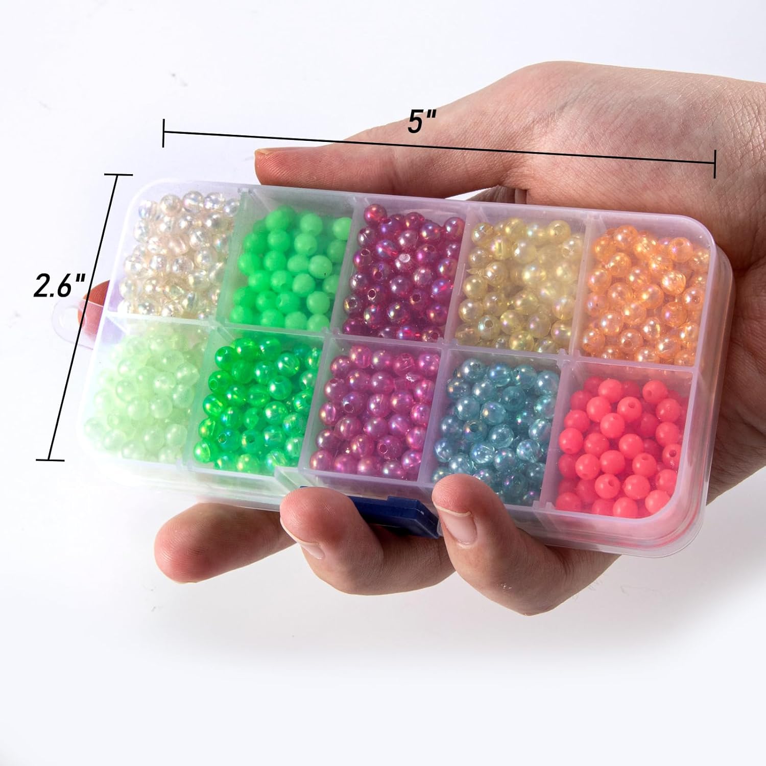 Fishing Bead Bait Eggs Kits Floating Ball Stopper Plastic with Box Glow Round Luminous Saltwater Freshwater Salmon Trout 500-3000pcs