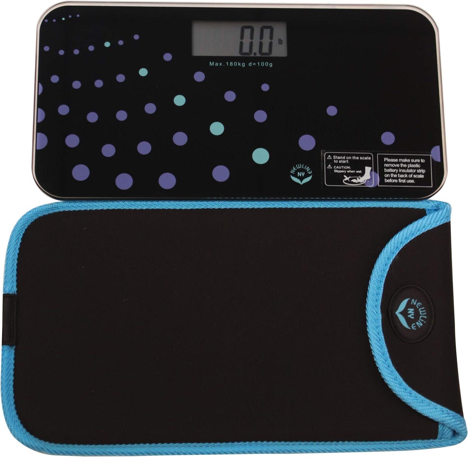 NEWLINE NYMini Bathroom Scale Travel Slip Case Sbb0721M tw Mss101 Bbl Trendy Wave