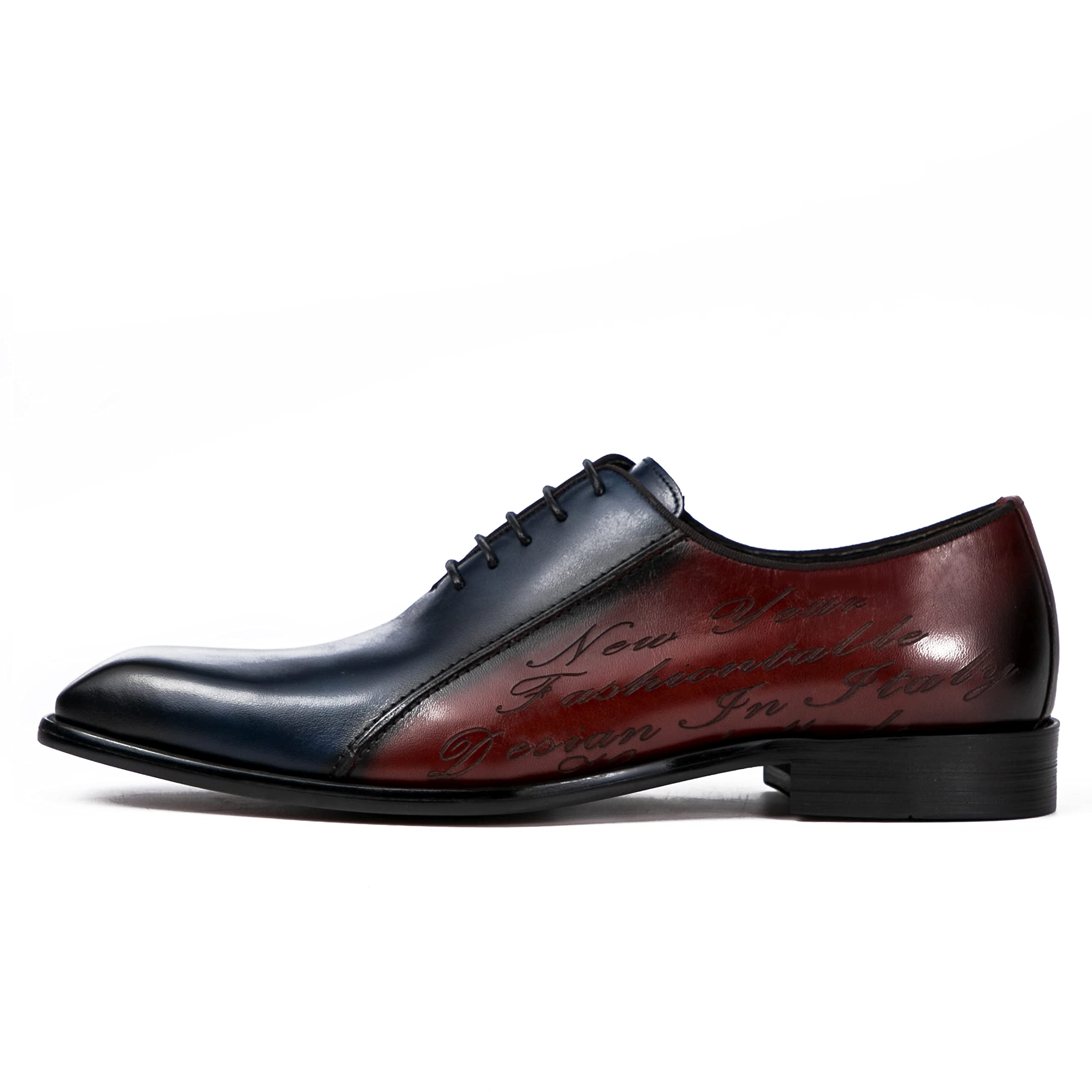 Scarpe Formali in Pelle Fatte a Mano da Uomo Oxfords Basse Stringate Scarpe Eleganti per Matrimoni Feste e Affari