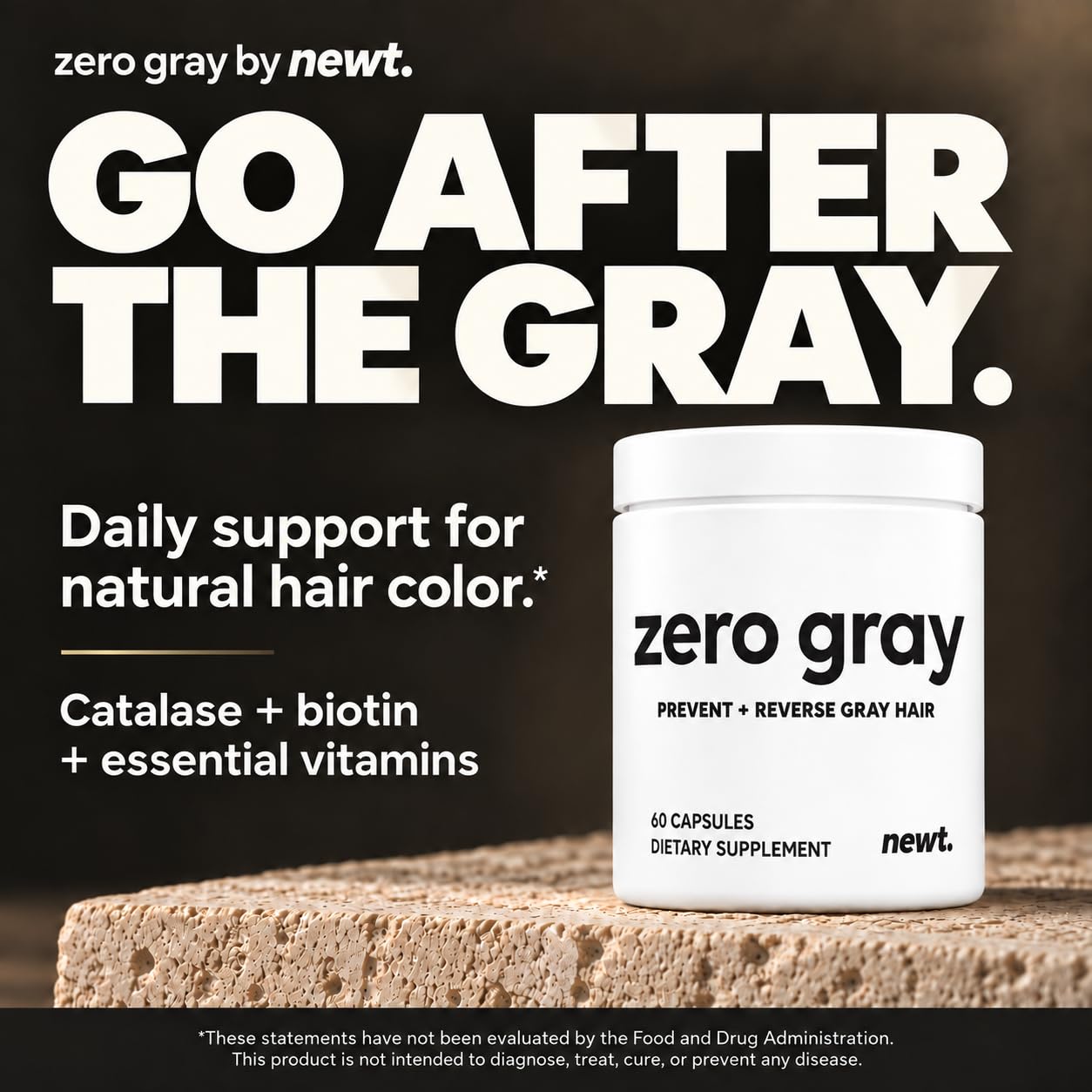 ZERO GRAY™ Anti Grey Hair Supplement with Catalase & Biotin, 60 Capsules — Amazon image 2