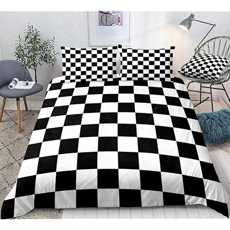 housse de couette noir et blanc