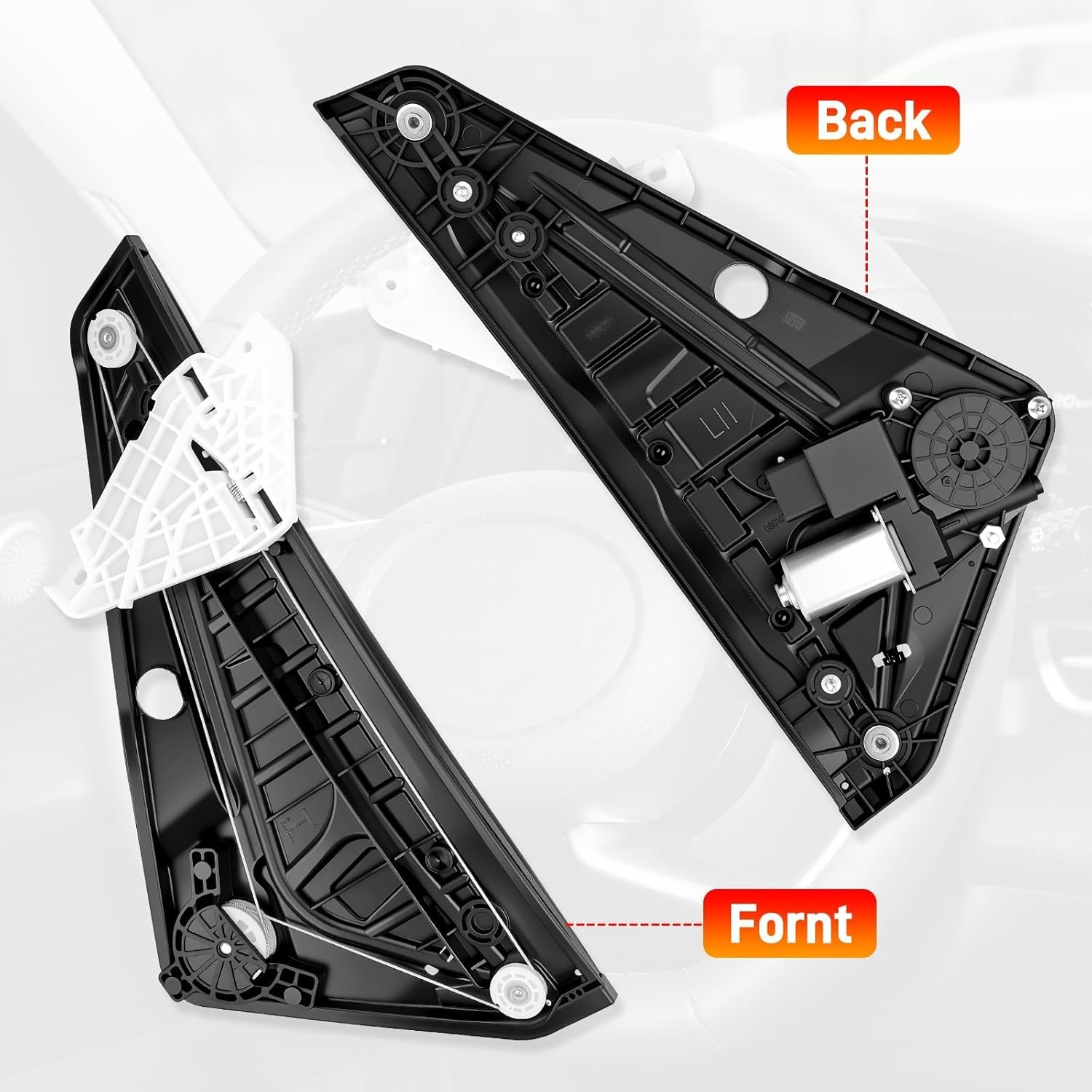 Left Front Power Window Regulator Driver Side (LH) Compatible with Hyundai Veloster 1.6L 2012 2013 2014 2015 2016 2017, Electric Window Regulator with Motor, Replace# 824012V010 82401-2V010
