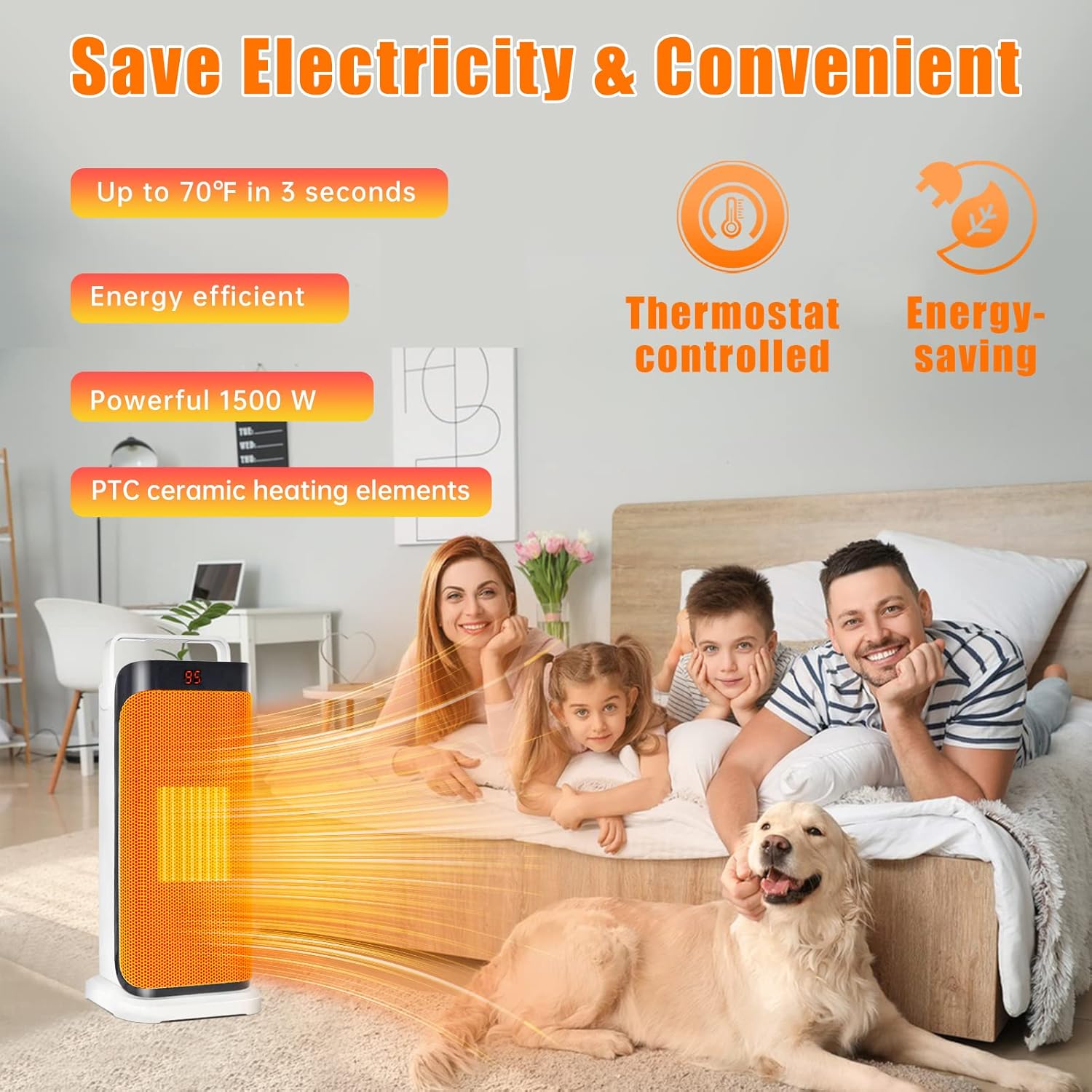 tectake Outdoor Patio Heater, 1500W Electric Tower Heater with Remote Control, 120° Oscillating, Portable Space Heaters for Indoor Use, Bedroom, Office, Outside, Tent : Patio, Lawn & Garden