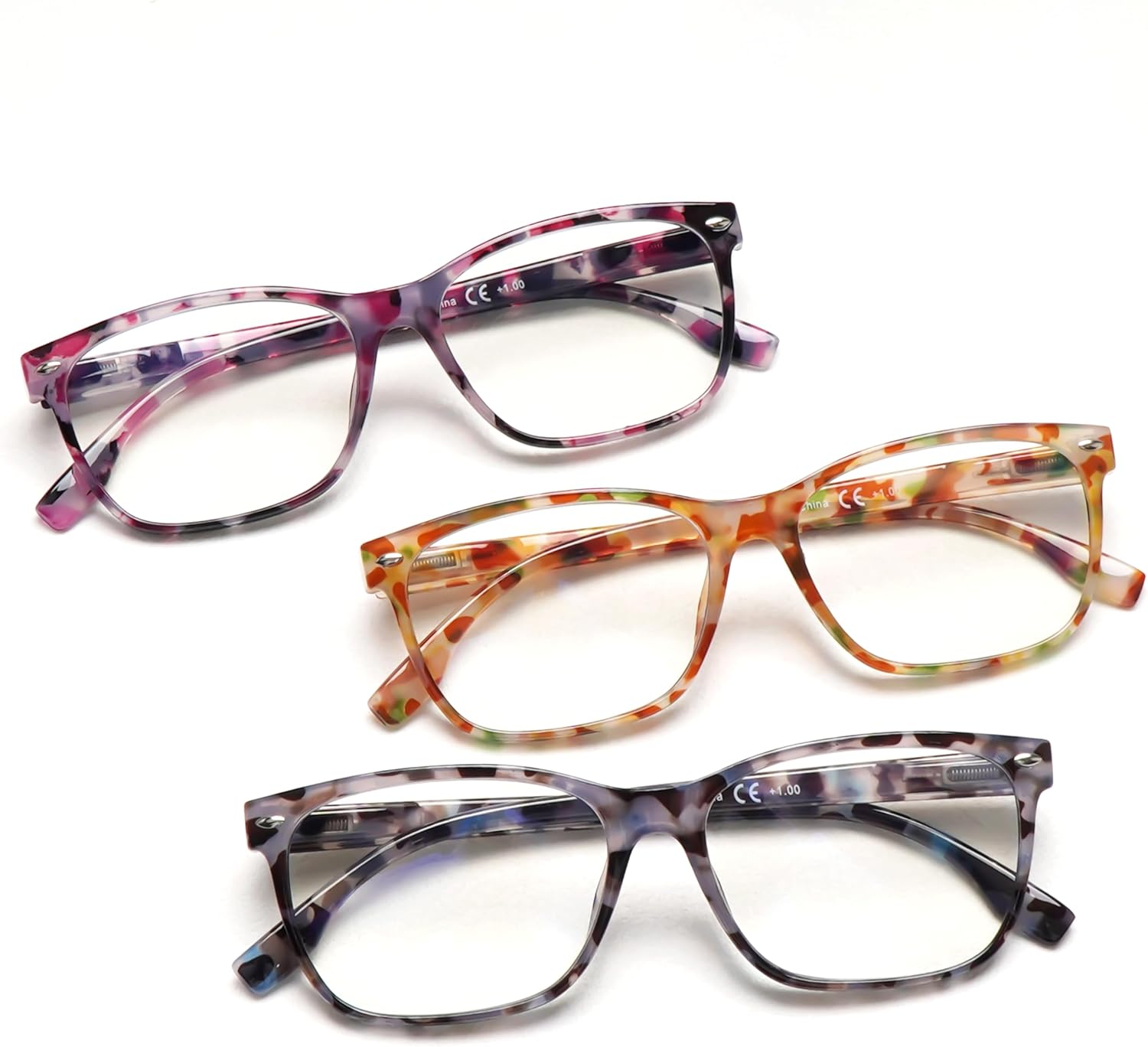 CLASAGA Progressive Multifocus Reading Glasses for Women, Pattern Print Blue Light Block Stylish Ladies Computer Readers - Image 7