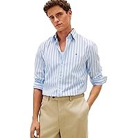 Tommy Hilfiger Camicia da Uomo Flex Popeline Bold Stripe RF Mw0Mw39159