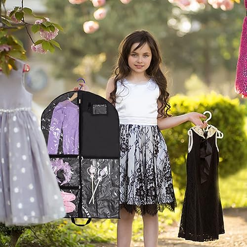 Vista 19 de Bolsa de ropa colgante impermeable, bolsas de ropa de 40 pulgadas para colgar ropa, bolsas de ropa para almacenamiento de viajes, bolsa de ropa