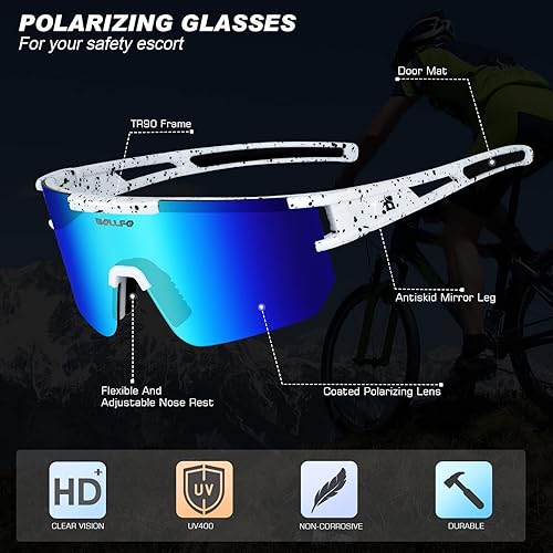 Miniatura 2 de Gafas de sol deportivas polarizadas para hombres, mujeres, jóvenes, béisbol, pesca, correr, ciclismo, golf, trekking TAC