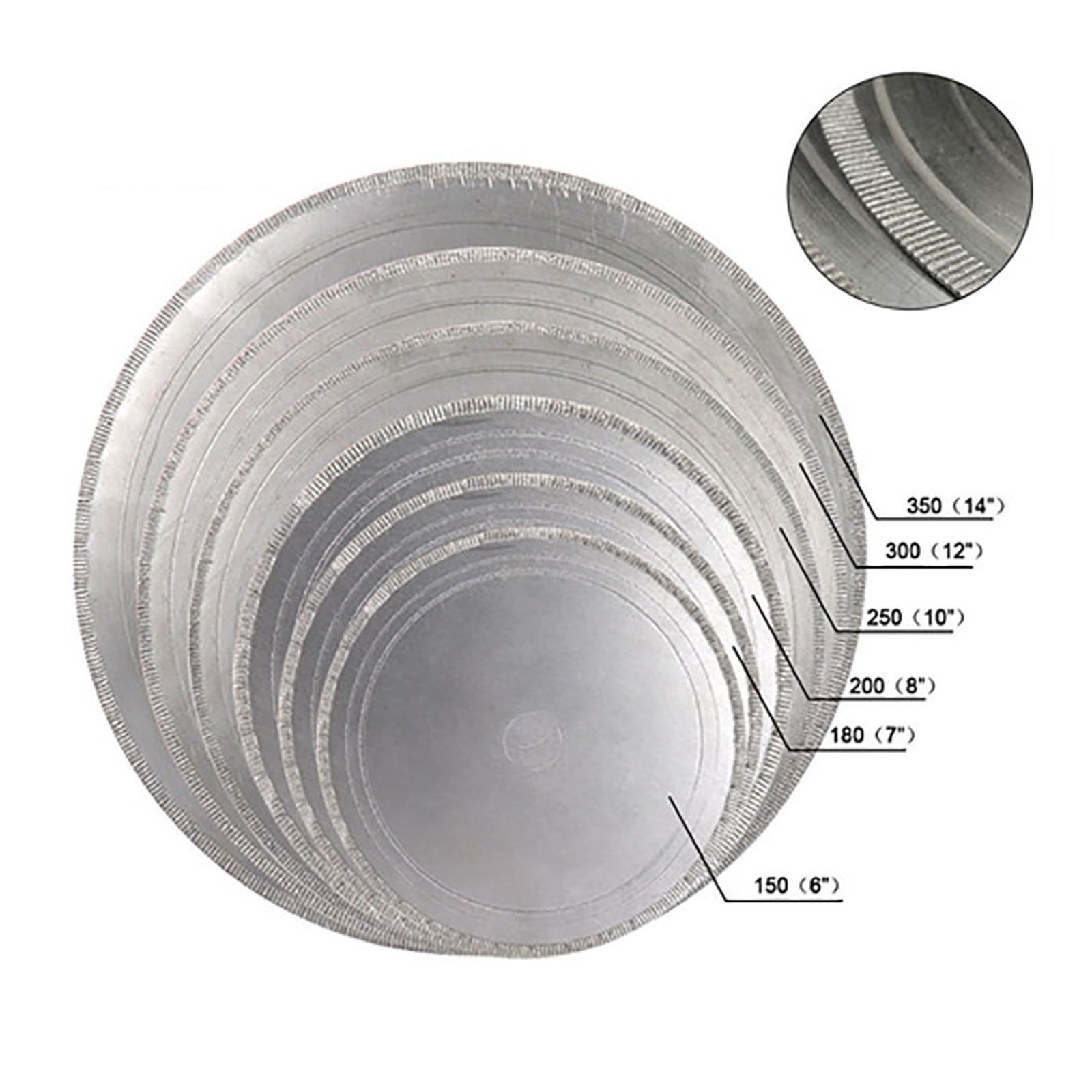 1 Disco de Corte Circular Ultrafino for Cortar Jade, for Ranuras de Piedra de Gemas de ágata de 6/7/8/10/12/14"(250x25x1mm)
