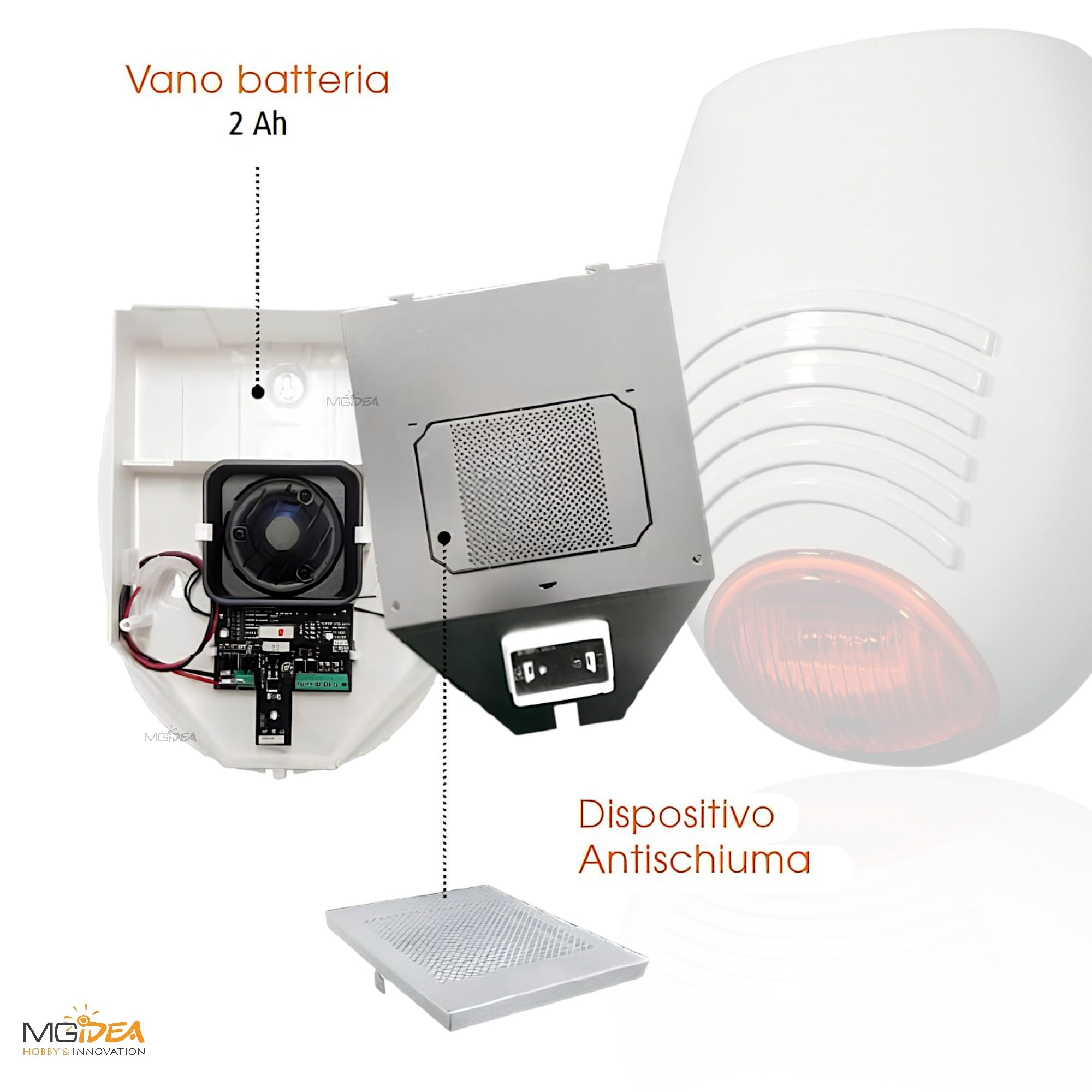 Kit Allarme Professionale, Sistema Antintrusione CX64 con Centrale Espandibile 8/24 Zone, Tastiera K-Blue, Sensori Doppia Tecnologia, Sirena Esterna, Gestione GSM 4G App (SENZA BATTERIE)