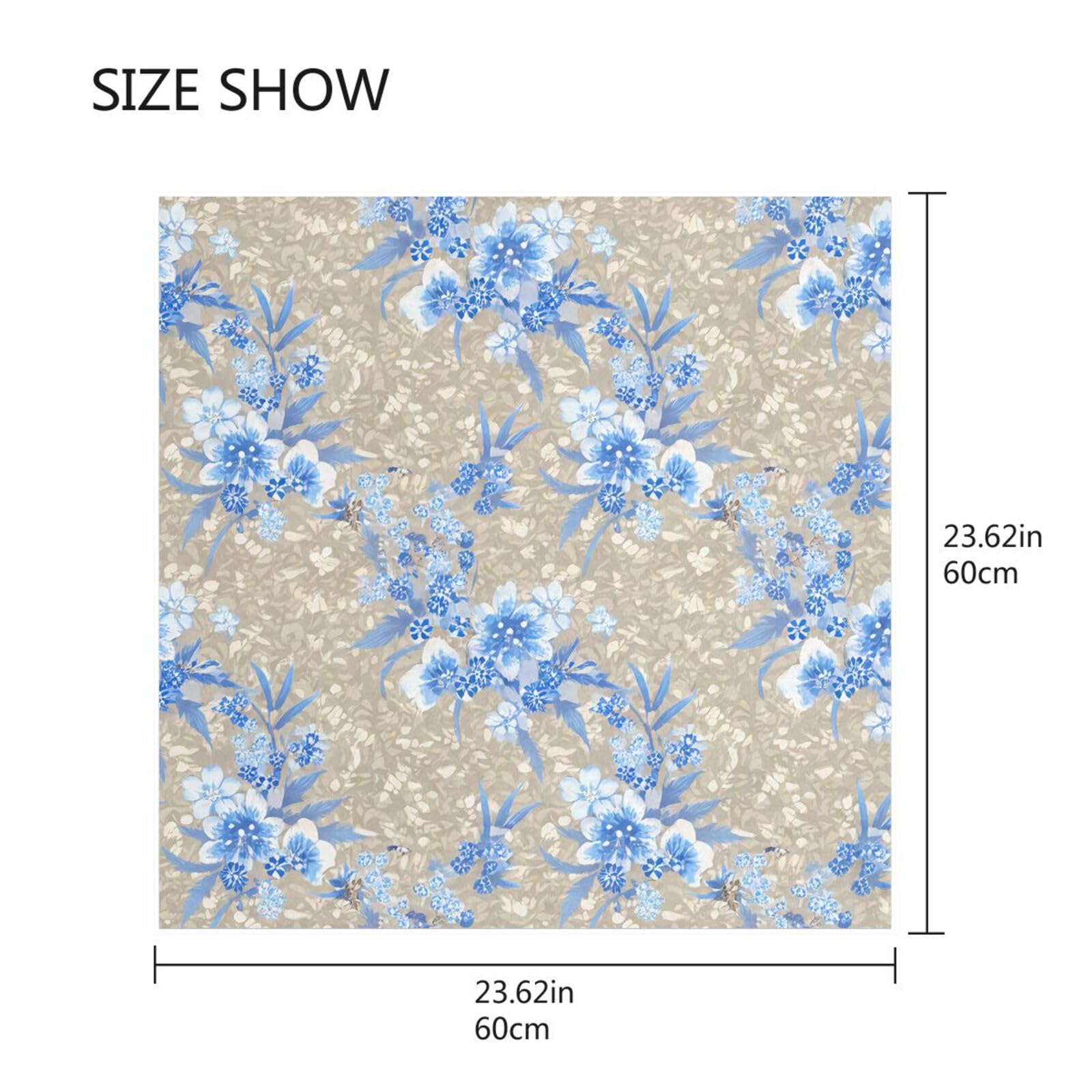 BOESI Graffiti Vintage Blue Flower Women's Headband, 23.62