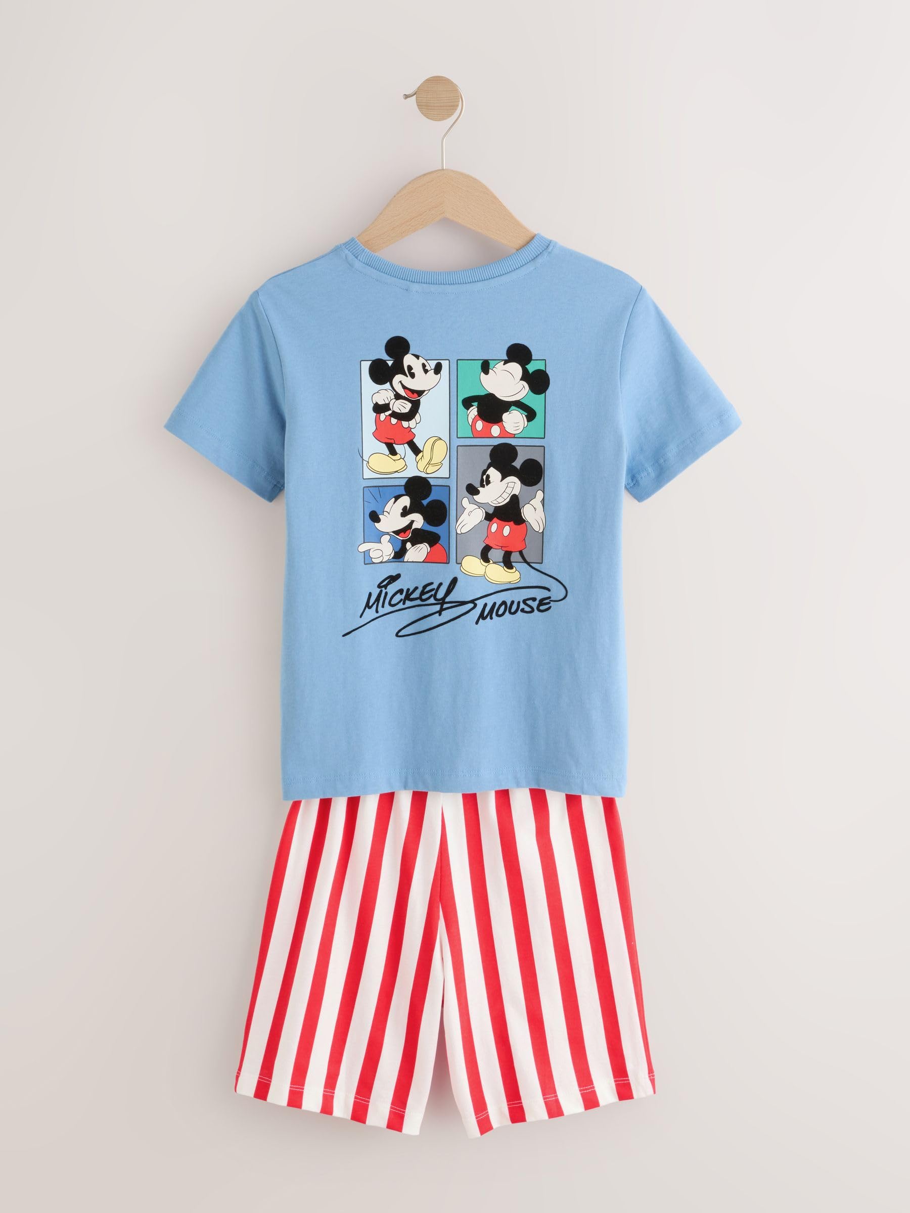 NEXT Jungen 3er-Pack Kurze Schlafanzüge, Mickey Mouse