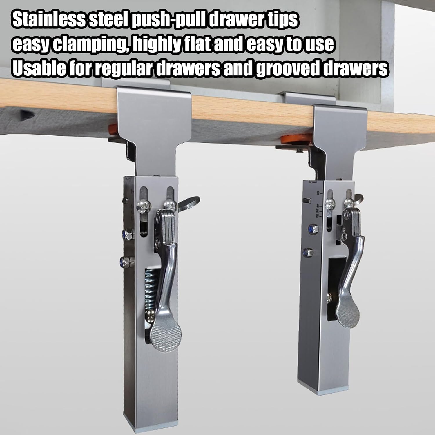 Drawer Slide Jig - Cabinet Guides Tool, Drawer Alignment Fixture for Indoor Home, Stainless Steel Mount with Easy Installation, Home Improvement, Toolbox Fixture for Bedside Dresser and Carpentry