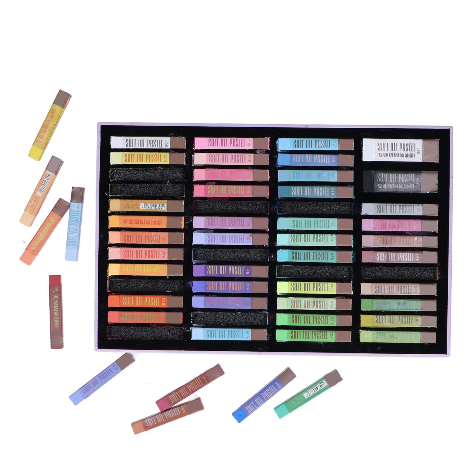 Ensemble de Pastels à L'huile, 50 Pièces, Couleurs Vives et Brillantes, Fournitures Artistiques, Sûrs et Fiables pour les Enfants et les Adultes