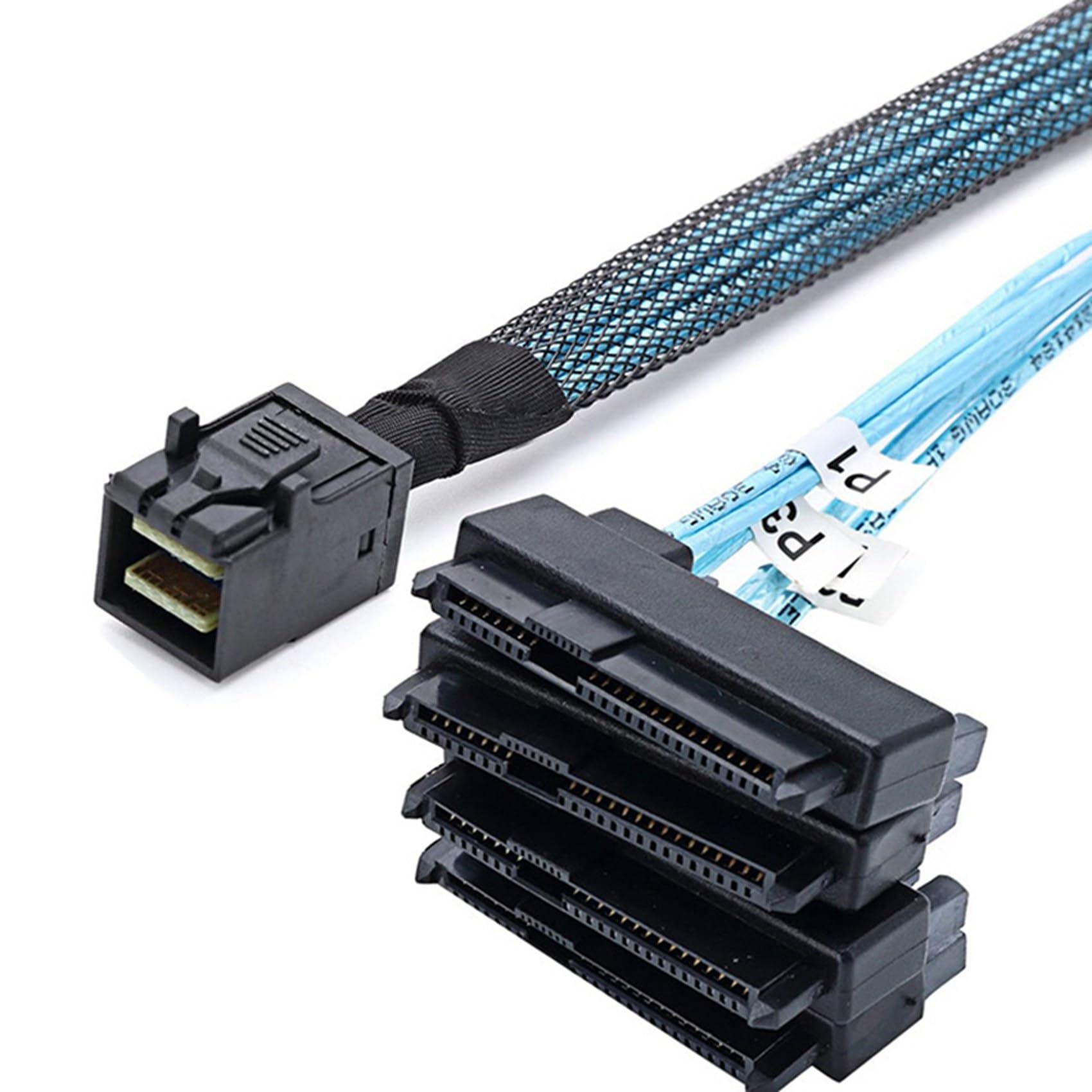 6X Câble de Serveur de Disque Dur SAS SFF-8643 à 4X29Pin SFF-8482 3.33TF/1M