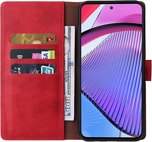 Miniatura 10 de LBYZCASE Funda tipo cartera para Moto G Power 2023 5G tarjetero con bloqueo RFID, cuero con tapa (función atril), magnética, a prueba de golpes,