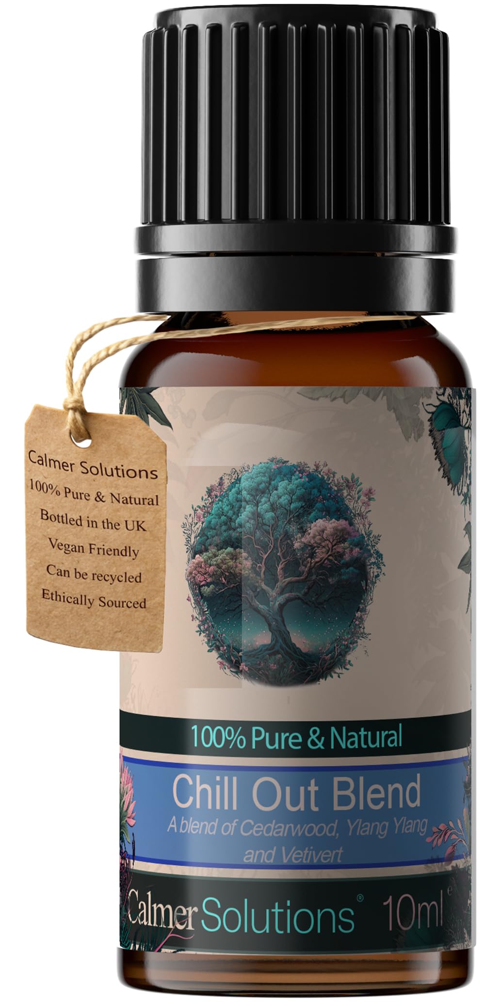 Calmer Solutions Clear Chill Out Essential Oil Blend 10Ml – Cedarwood, Ylang Ylang & Vetiver Aromatherapy Oil
