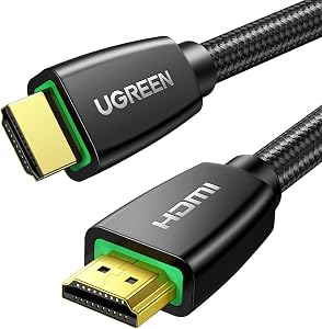 UGREEN 4K HDMI 2.0 Cable Braided High Speed Cord 18Gbps with Ethernet Support 4K 60HZ 3D 1080P Audio Return Compatible for Switch, PS5 PS4, PS3, TV Box, HDTV - 1.5 Feet
