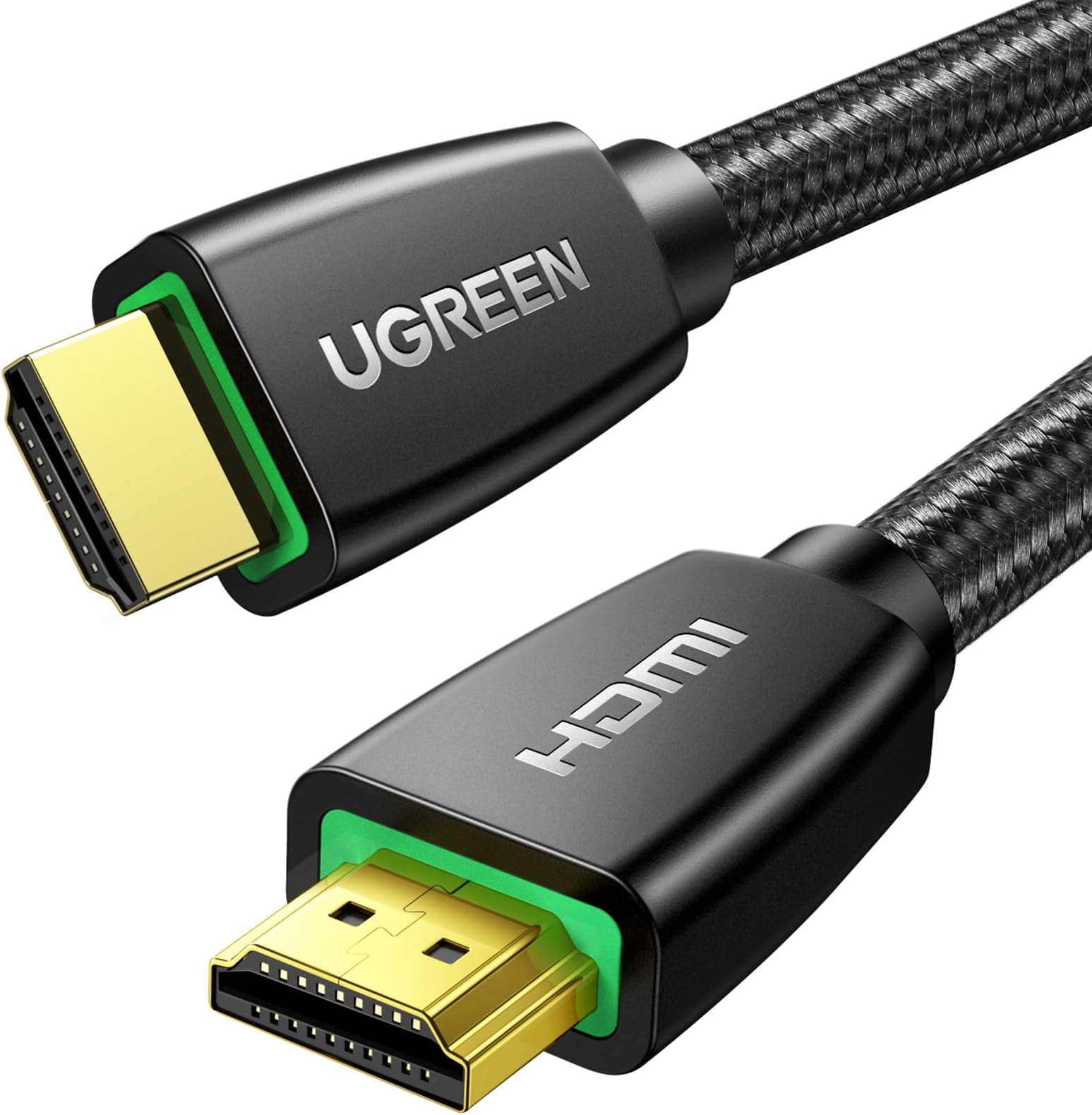 UGREEN HDMI Cable 4K 2M HDMI 2.0 18Gbps High-Speed 4K@60Hz Video Wire Ultra HD 3D 4K Cord Braided Compatible with Nintendo Switch MacBook Pro UHD TV Xbox Playstation PS5/4 PC Laptop