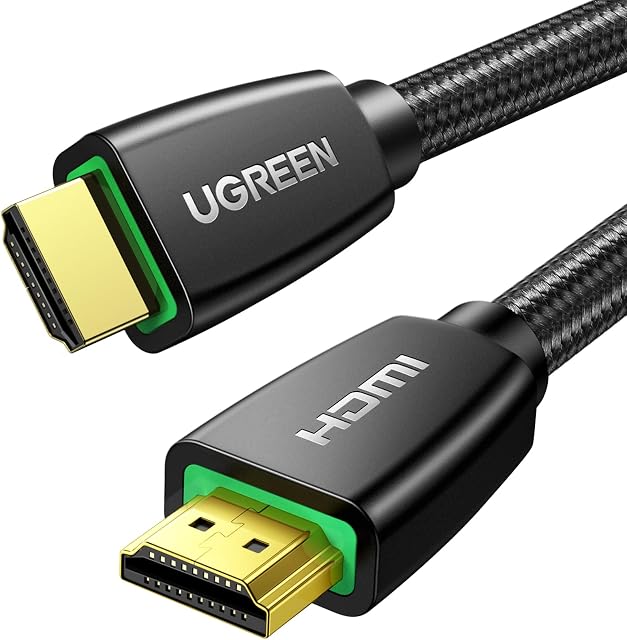 UGREEN 4K HDMI 2.0 Cable Braided High Speed Cord 18Gbps with Ethernet Support 4K 60HZ 3D 1080P Audio Return Compatible for Switch, PS5 PS4, PS3, TV Box, HDTV - 1.5 Feet