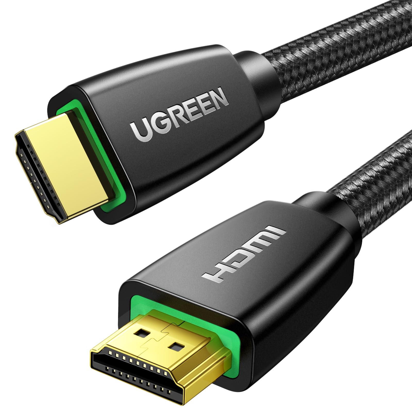 UGREEN HDMI Cable 4K 2M HDMI 2.0 18Gbps High-Speed 4K@60Hz Video Wire Ultra HD 3D 4K Cord Braided Compatible with MacBook Pro UHD TV Nintendo Switch Xbox Playstation PS5/4 PC LaptopUGREEN HDMI Cable 4K 2M HDMI 2.0 18Gbps High-Sp…