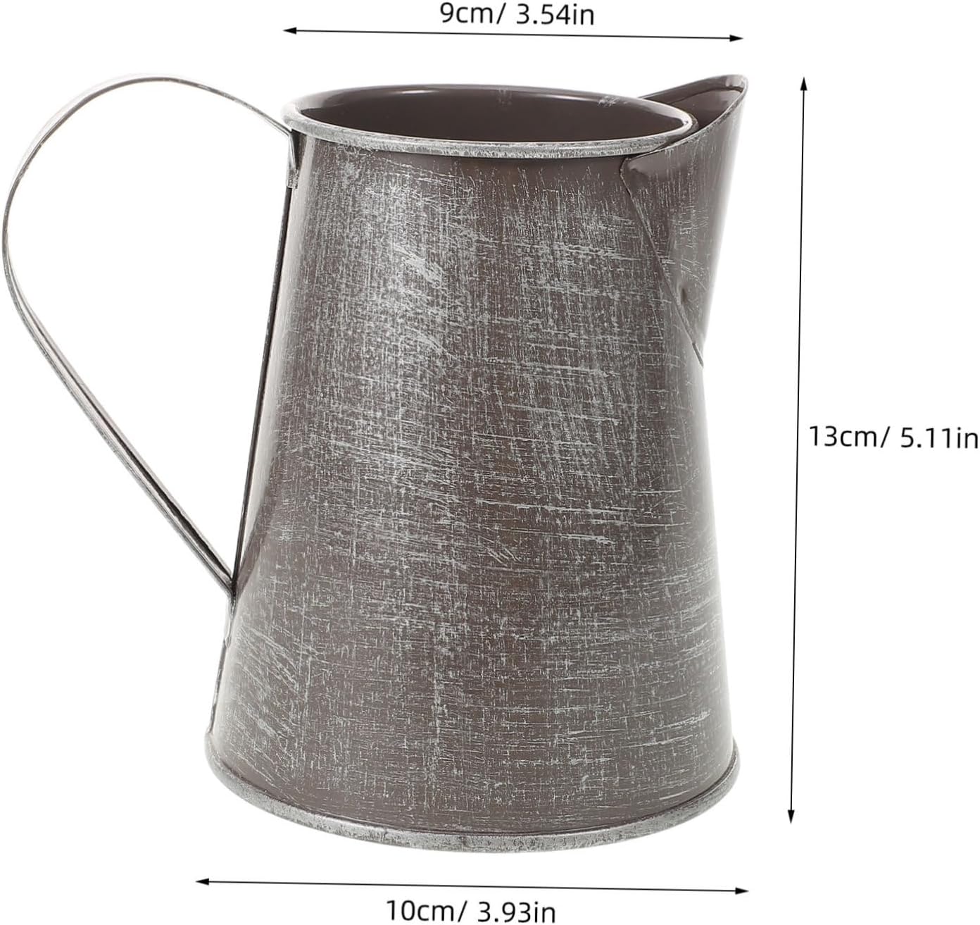 ULTECHNOVO Retro Pitcher Flower Holder Iron Flower Pot Chic Decor Greenery Vase Accessory