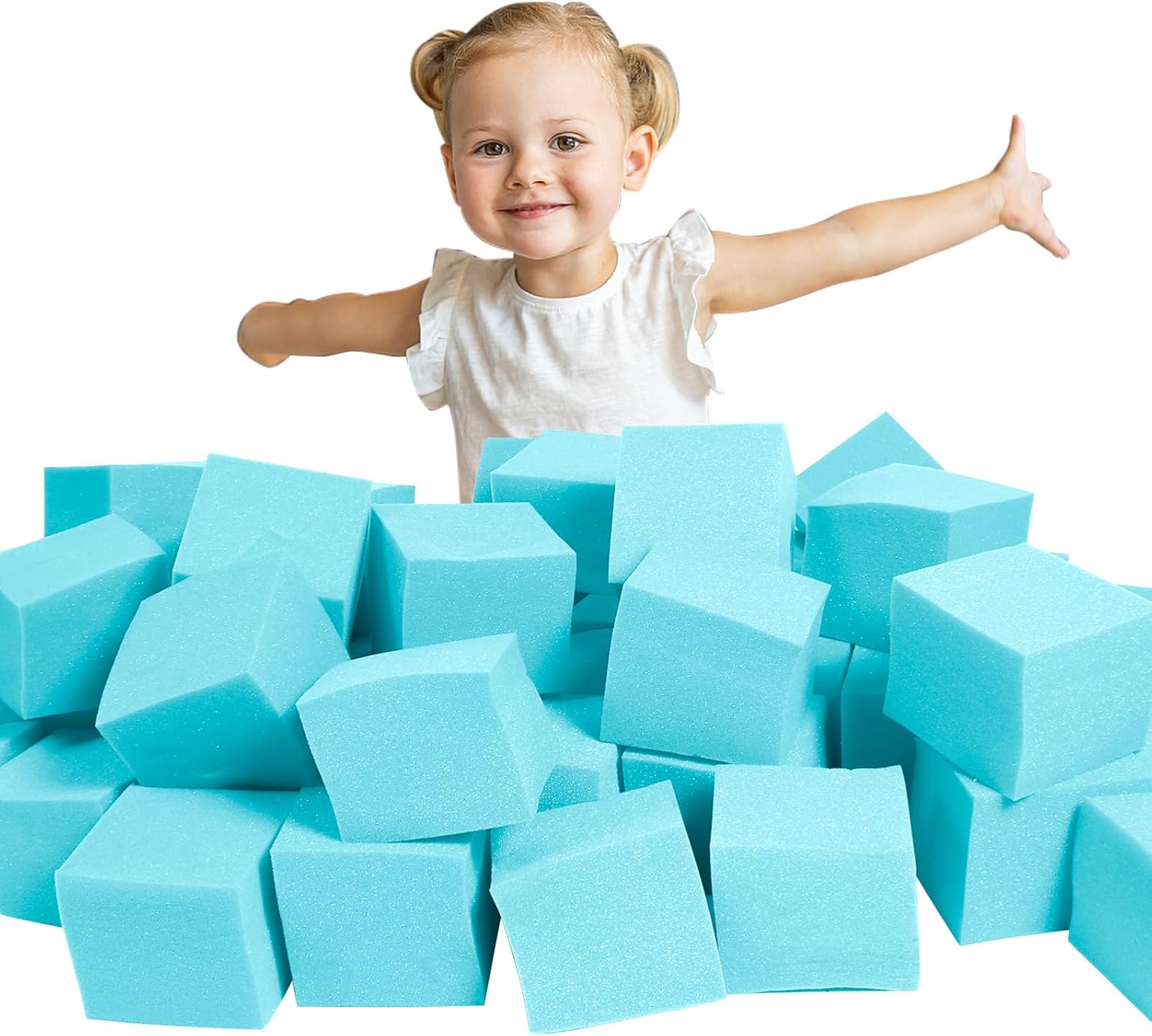 ZMCYER Foam Pit Cubes Blocks 24PCS Sponge Form Cubes for