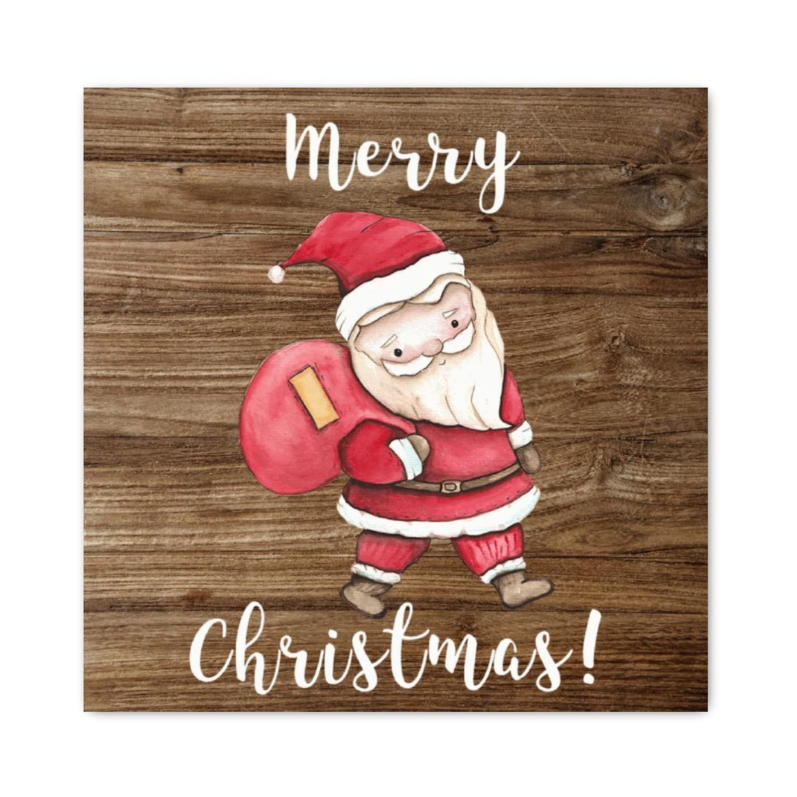 Panneaux de Noël en bois Santa pour embellir la cuisine et la chambre