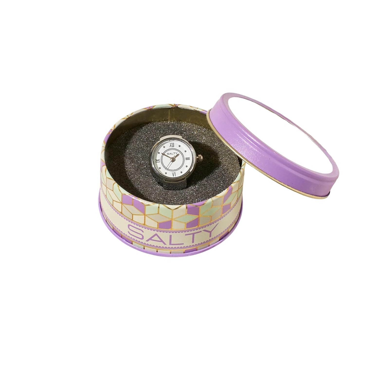 SALTY Anti Tarnish Gold Shimmering Cushion-Cut Finger Ring for Women | Adjustable Fancy Jewellery Design | Latest Fashion Accessories for Girls | Minimal Jewelry | Gift for Valentines Day, Christmas, Marriage, Birthday