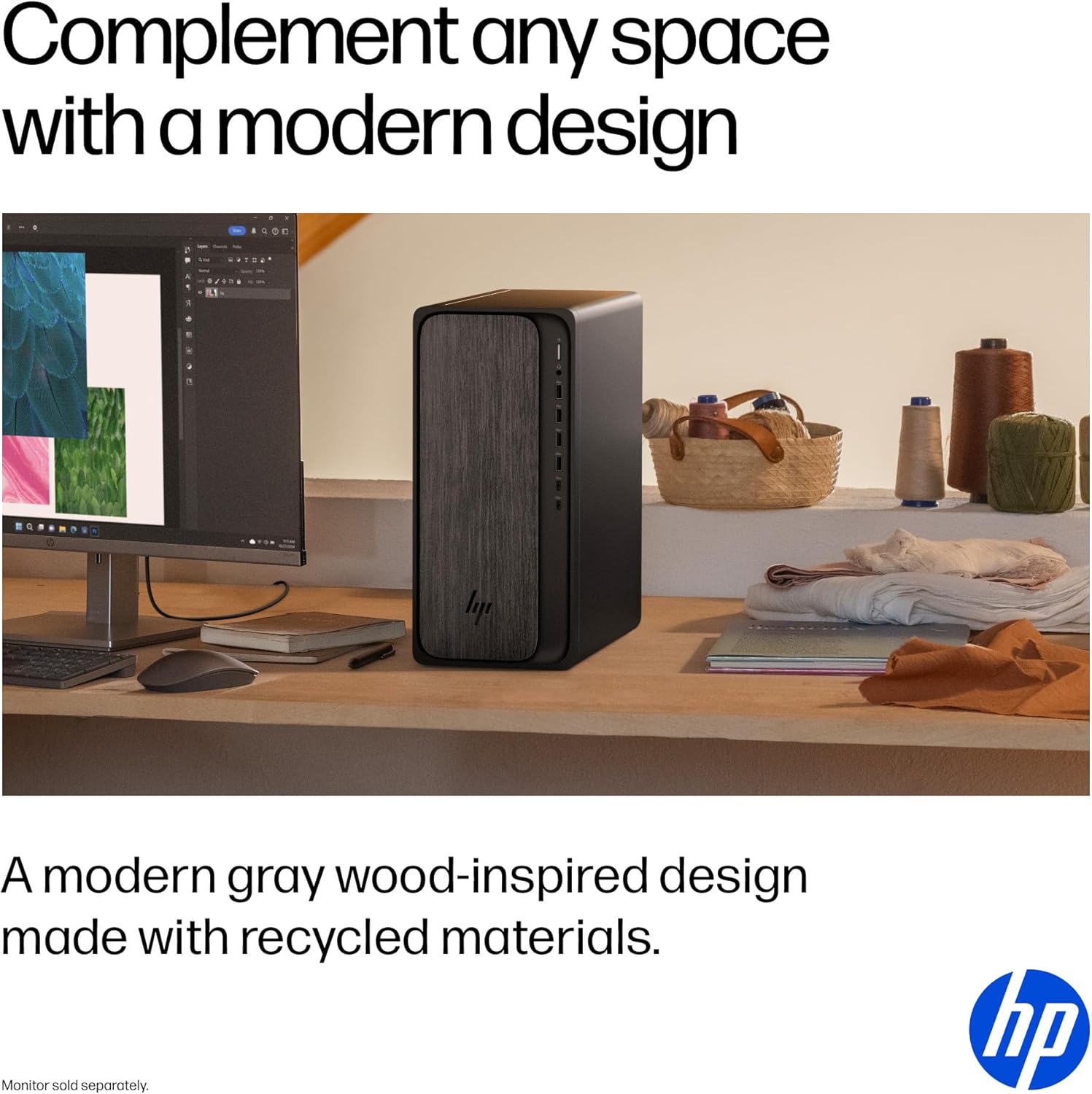 HP OmniDesk (Next-gen Envy) Tower Desktop Computer, AMD 6-Core Ryzen 7 8700G, 32GB DDR5, 2TB Storage (1TB PCIe SSD + 1TB HDD), WiFi 6, Bluetooth 5.4, Dual 4K Support, Radeon 740M Graphics