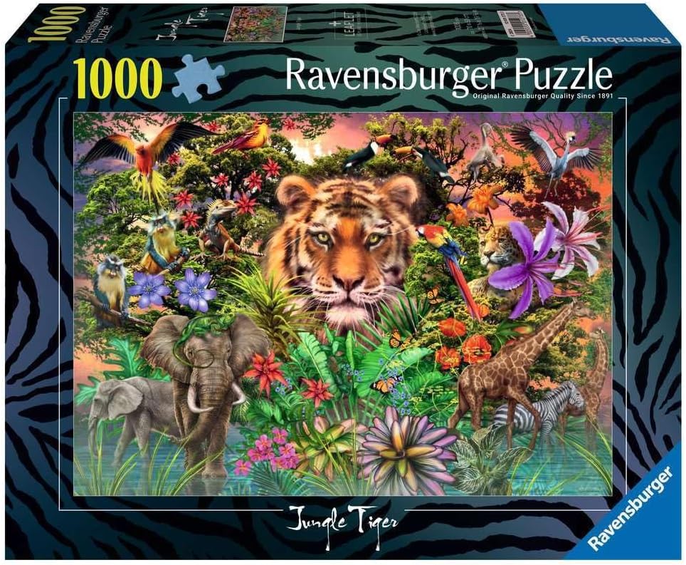 Ravensburger Jungle Tiger 1000 Piece Jigsaw Puzzles for Adults and Kids Age 12 Years Up
