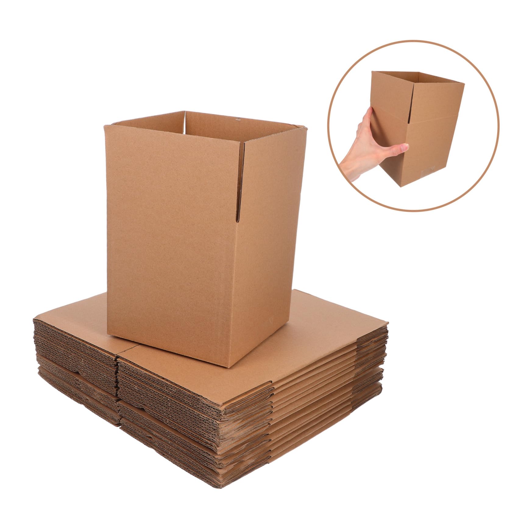 DOITOOL 15piezas Cajas de Envío Corrugadas Cuadradas Marrones para Paquetes Pequeños para Embalaje de Mudanzas y Envío de Paquetes Pequeños