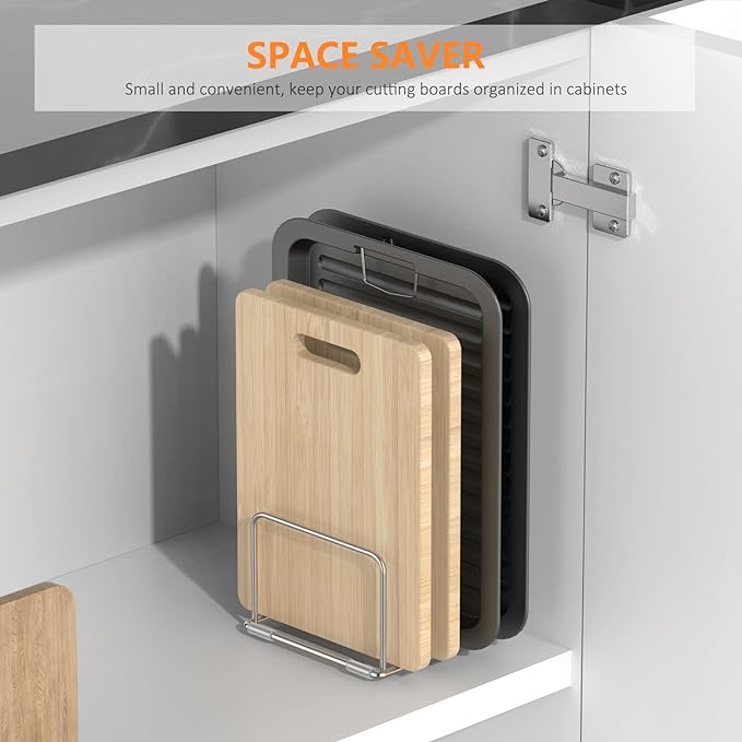 Organizador para tablas de cortar, acero inoxidable miniatura 6