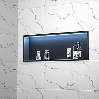 Stainless Steel Shower Niche Matte Black 12