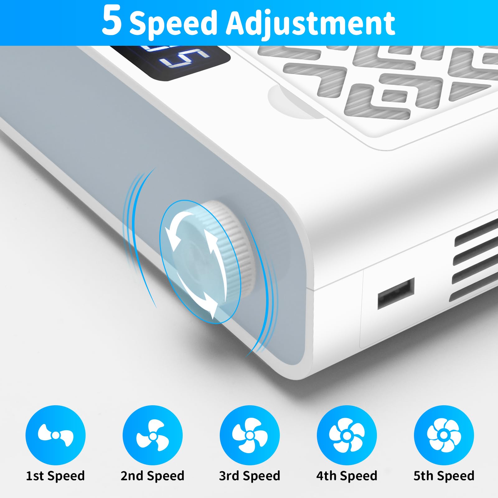 CGBE Staubabsaugung für Nägel 3600RPM, Nagelstaubsauger mit 2 Filtern-Weiß | Professionell Nagelstaubsauger mit Einstellbarer Geschwindigkeit und Wiederverwendbarem Filter, für Salon und Home Studio.