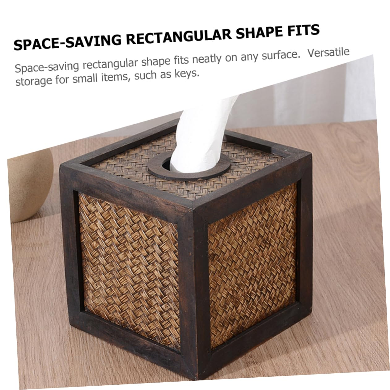 Kreativer Taschentuchspender Handgewebte Tissue Box für Rustikale Wohnkultur Dekorativer Halter für Schlafzimmer Badezimmer und Büro Stabile Aufbewahrungslösung für Servietten und