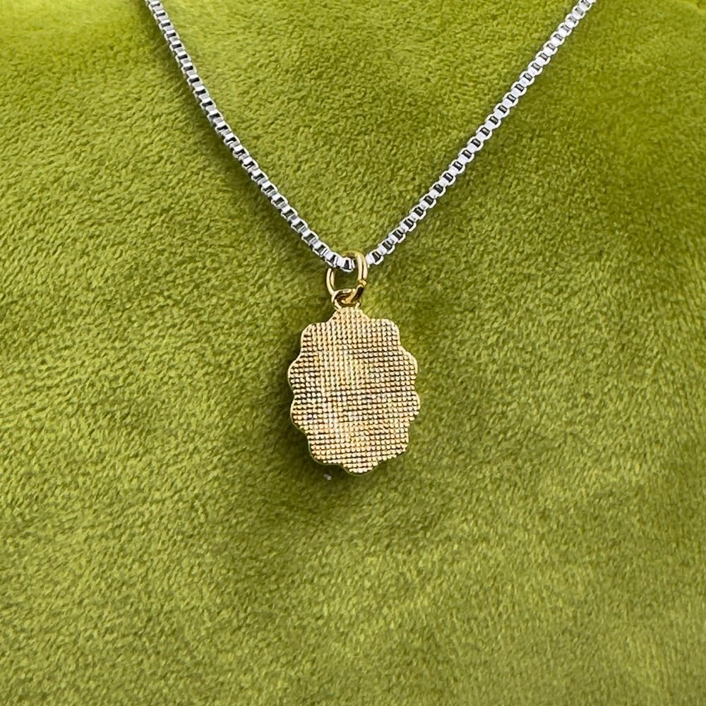 Collier Vierge Marie En Opale Bleue,Collier De Salut Médaillon De Pierre De Naissance