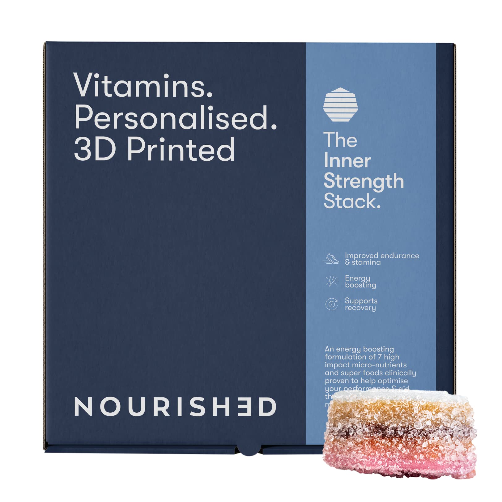 Nourished Inner Strength Super Nutrient Multivitamin Gummies, Vitamin D3, B12, Beetroot & Cordyceps for Stamina & Improving Performance, Gummy Vitamin, Sugar Free, Vegan, 28 Gummies Multivitamins